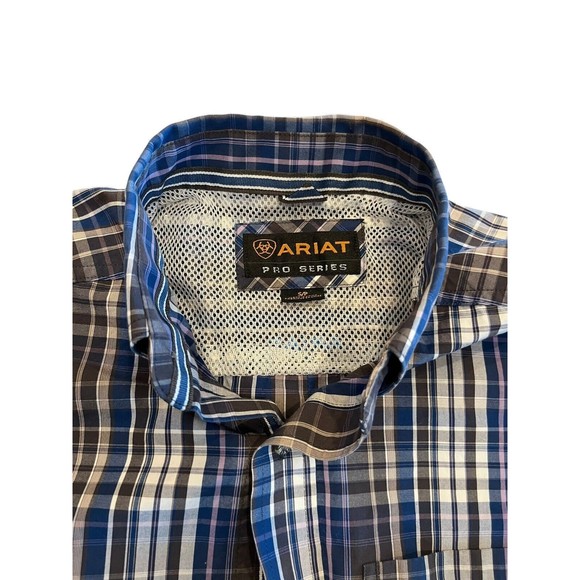 Ariat Pro Series Classic Button Down Shirt Mens Small Plaid Long Sleeve … - Picture 6 of 8
